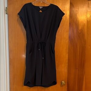 Talbots Classic Navy Blue Mini Dress with Drawstring